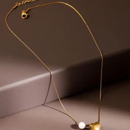 Rubans White Waterproof Heart & Pearl Charm Necklace-image-26