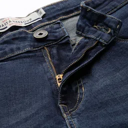 Mast & Harbour Men Navy Blue Slim Tapered Fit Mid-Rise Clean Look Stretchable Jeans image 2