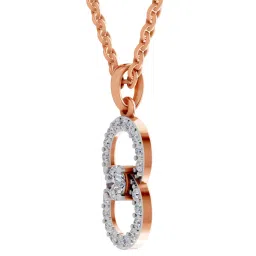 Sparkles 14k (585) Rose Gold Lab Grown Diamond Pendant image 2
