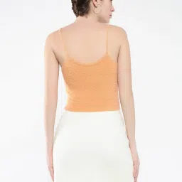 showoffff SHOWOFF Peach Regular Fit Crop Top image 2