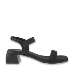 Mochi Women's Black Ankle Strap Sandals image 2