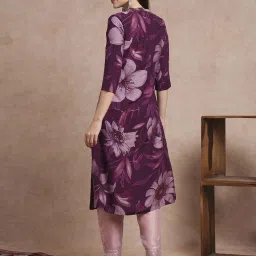 Fashor Purple Printed Straight Kurta image 2