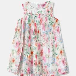 R&B Kids White Floral Regular Fit Dress-picture-31