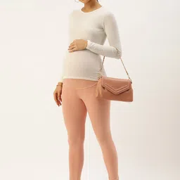 Blush 9 Maternity Over the Bump Solid Maternity Leggings image 5