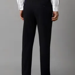 Louis Philippe Black Slim Fit Printed Trousers image 2