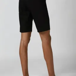 Peter England Black Regular Fit Texture Shorts image 2