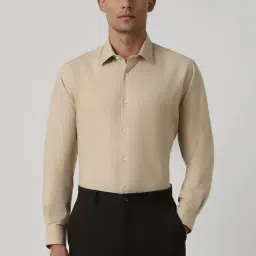 Van Heusen Khaki Cotton Regular Fit Printed Shirt-picture-16