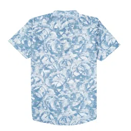 Cavio Boys Blue & White Printed Half Sleeves Shirt image 2