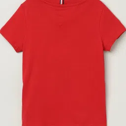 Tommy Hilfiger Boys Red Cotton Printed T-Shirt image 2