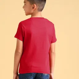 U.S. Polo Assn. Boys Red Graphic Print T-Shirt image 2