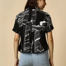 Allen Solly Black Printed Shirt image 2