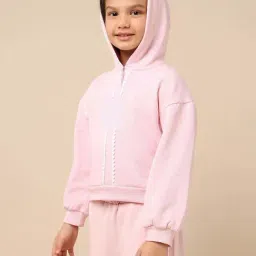 U.S. Polo Assn. Girls Pink Cotton Logo Sweatshirt image 3