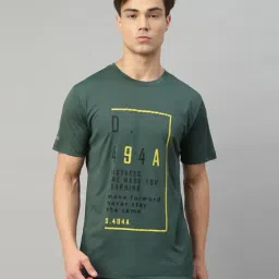 Dida Green Polyster Regular Fit Typography T-Shirt-picture-46
