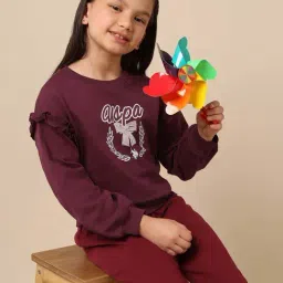 U.S. Polo Assn. Girls Red Cotton Logo Sweatshirt image 4