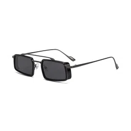 AUGEN Unisex Black Lens & Black Rectangle Sunglasses with-picture-38