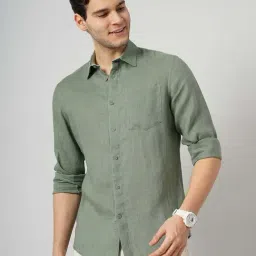celio celio* Green Regular Fit Linen Shirt-picture-25