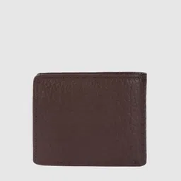 Hidesign Men Brown Textured Leather Two Fold Wallet image 2