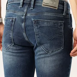 Integriti Men Smart Slim Fit Mid-Rise Light Fade Stretchable Jeans image 5