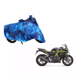 Auto Pearl Waterproof Two Wheeler Cover For Honda CBR 250R (Blue)-picture-23