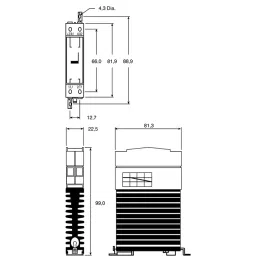 SENSATA/CRYDOM Solid State Relay CKR Series 10 A RMS Load DIN Rail Mount 280 V 32 Control, CKRD2410 image 5