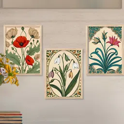 walllane Floral Wall Art With Frame Home Decor Wall Painting For Living Room Office Bedroom-picture-16