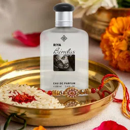 RIYA Stone Studded & Beaded Thread Rakhi With Men Bindas Eau de Parfum - 100 ml-picture-34