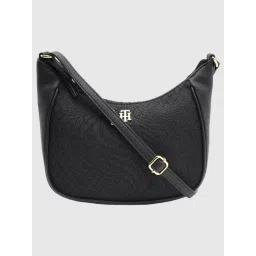 tommy hilfiger accessories Tommy Hilfiger Self-Design Black Polyester Sling Bag image 4