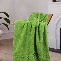 HOME ELEGANCE Lime Green Pure Cotton 400 GSM Bath Towel-picture-15