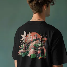 SENO TEX Printed Cotton Oversized T-shirt image 4