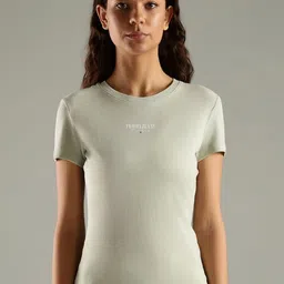 Tommy Hilfiger Brand Logo Printed Round Neck Cotton Slim Fit T-shirt-image-52