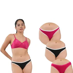 ORLIZEA Set Of 3 Cotton Blend Thongs-image-69