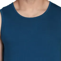 SLOWLORIS Pack Of 2 Graphic Printed Round Neck Sleeveless Cotton Gym Vests image 3