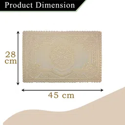 Kuber Industries Gold-Toned 12 Pieces Textured Anti-Slip Table Placemats image 3