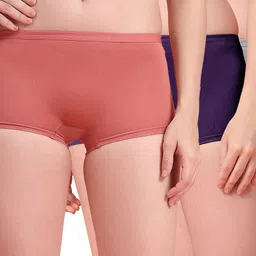 SHYAM SONS FLAIR Pack of 3 Mid-Rise Boy Shorts Briefs image 4