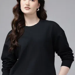 URBANICE Women Round Neck Sweatshirt-image-1