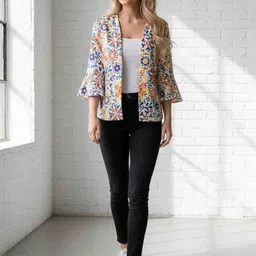 LAESTILOSO PRIVATE LIMITED Women Ethnic Printed Open Front Shrug-picture-20