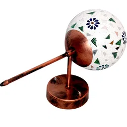 KINIS Copper-Toned & White Printed Spherical Shaped Quirky Wall Lamp image 2
