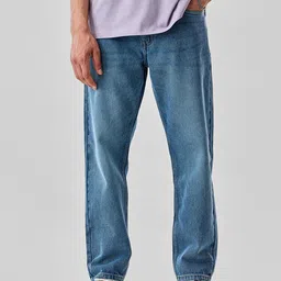 Snitch Men Cotton Blue Mid-Rise Relaxed Fit Jeans-image-30