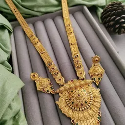 niva fashion Gold-Plated Brass Necklace & Earrings-picture-30