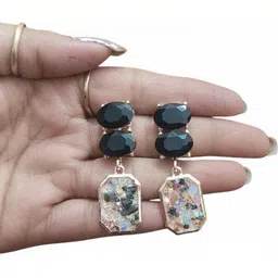 MYSTERIOUSMART Geometric Drop Earrings image 2