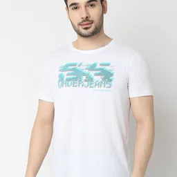 UnderJeans by Spykar Men Printed Cotton Lounge T-Shirt-picture-33