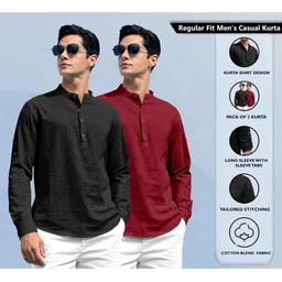 ZELINCO Men Thread Work Kurta image 2