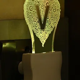 1ST TIME White & Transparent 4-Pcs 3D Illusion LED Plug Night Lamps image 5