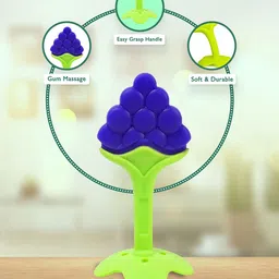 Kidbea Infant 3Pcs Blue & Purple Milk Bottle, Sipper & Teether Feeding Bottles image 5