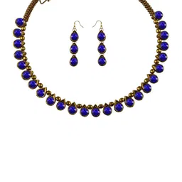 Vidhya Kangan Women Blue Jewellery Set-image-98