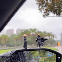 Flenzy Black 4 Pieces Charming Mini Youxia Knight-Errant Curio Showpiece image 5