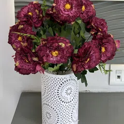 ARTSY Maroon 1 Pieces Hydrangea Artificial Flower image 1