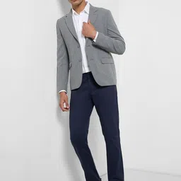 Peregrine by Pantaloons Men Notched Lapel Single-Breasted Slim Fit Casual Blazers image 3