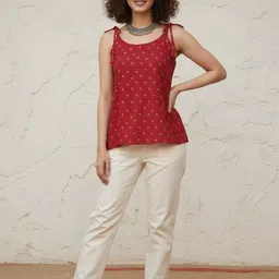 KALINI Floral Print Cotton Top-image-88