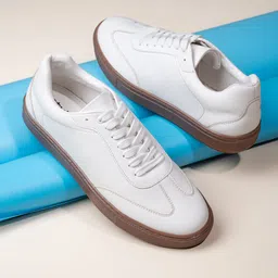 Styli Men White Solid Casual Court Sneakers-picture-14